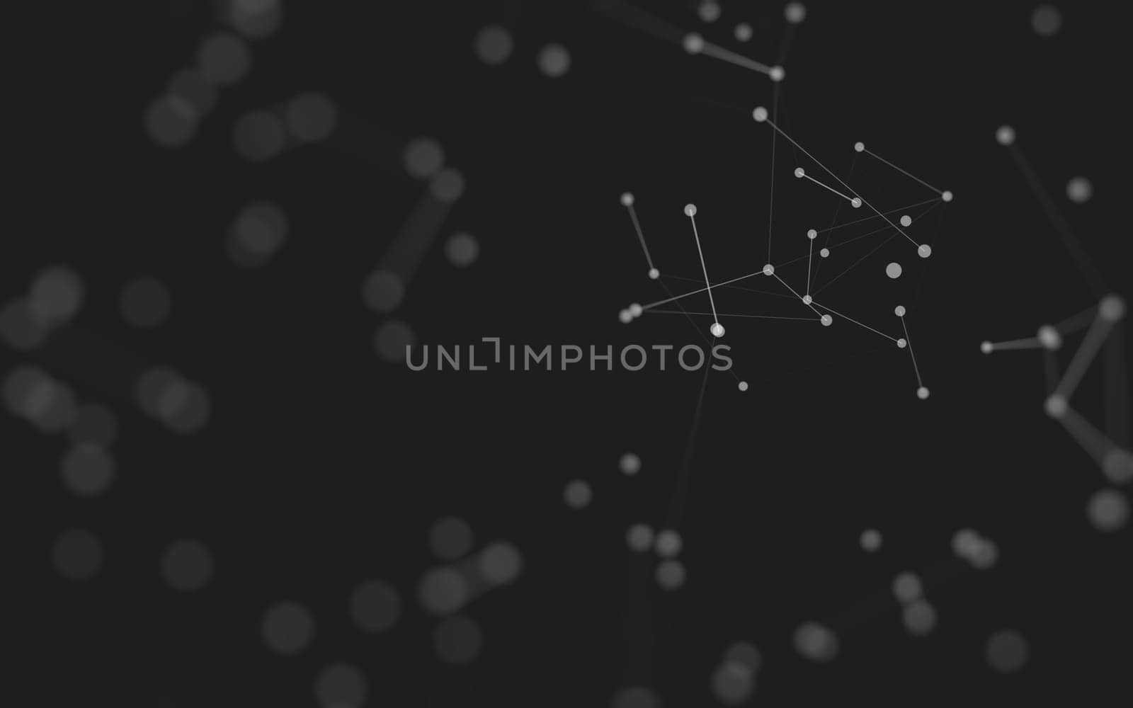 3d Abstract background. Molecules technology with polygonal shapes, connecting dots and lines. Connection structure. Big data visualization. 3d background. 