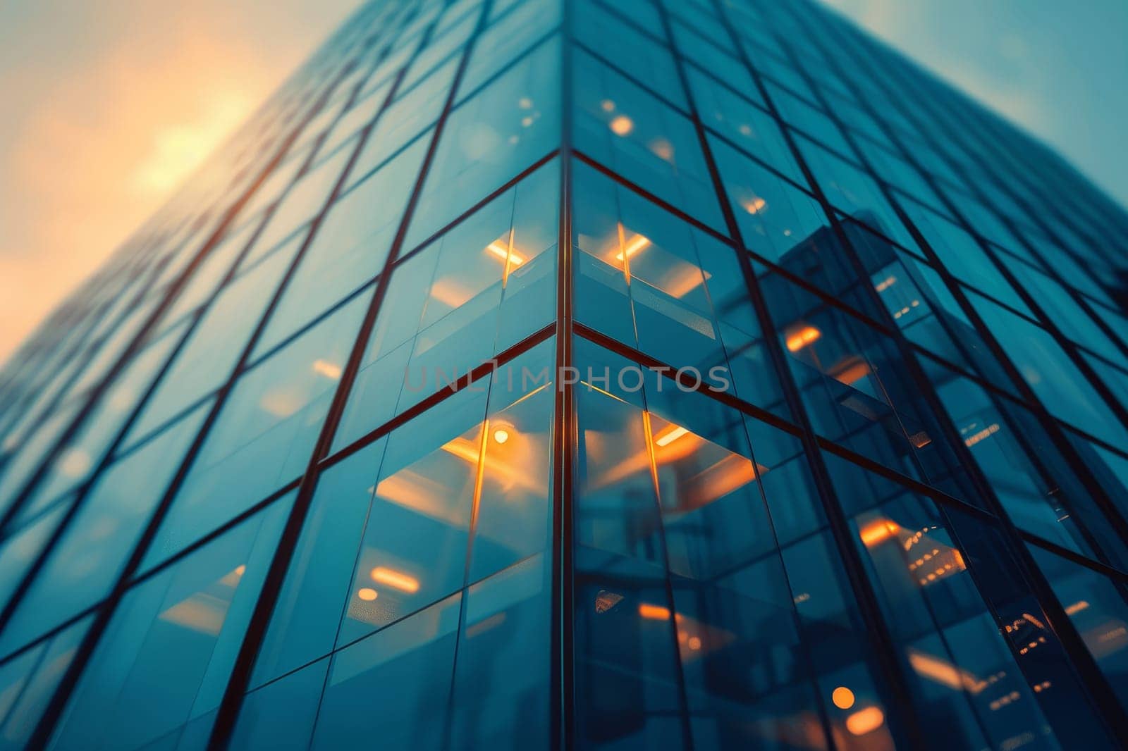 business concepts, Blurred glass wall of a office building. by Manastrong