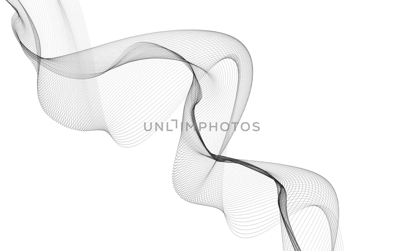 Abstract background with monochrome wave lines on white background. Modern technology background.