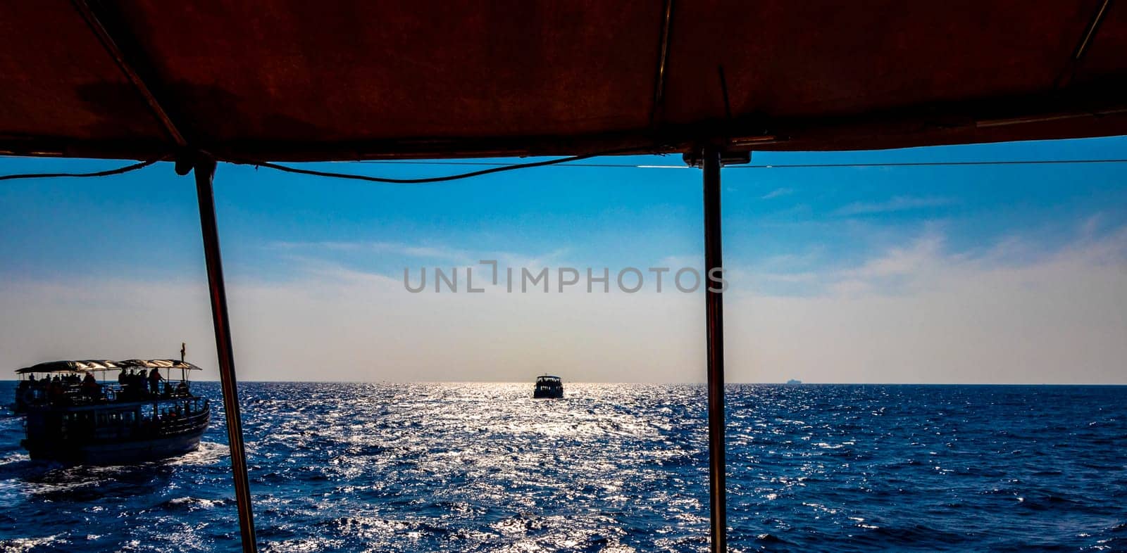 Mirissa Fisheries Harbor with boat boats ships catamaran Sri Lanka. by Arkadij