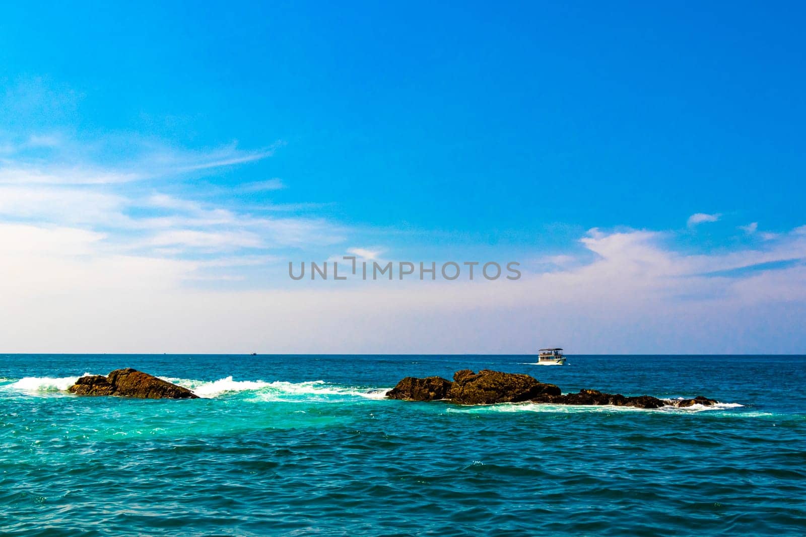 Seascape landscape tropical nature panorama view Mirissa Beach Sri Lanka. by Arkadij