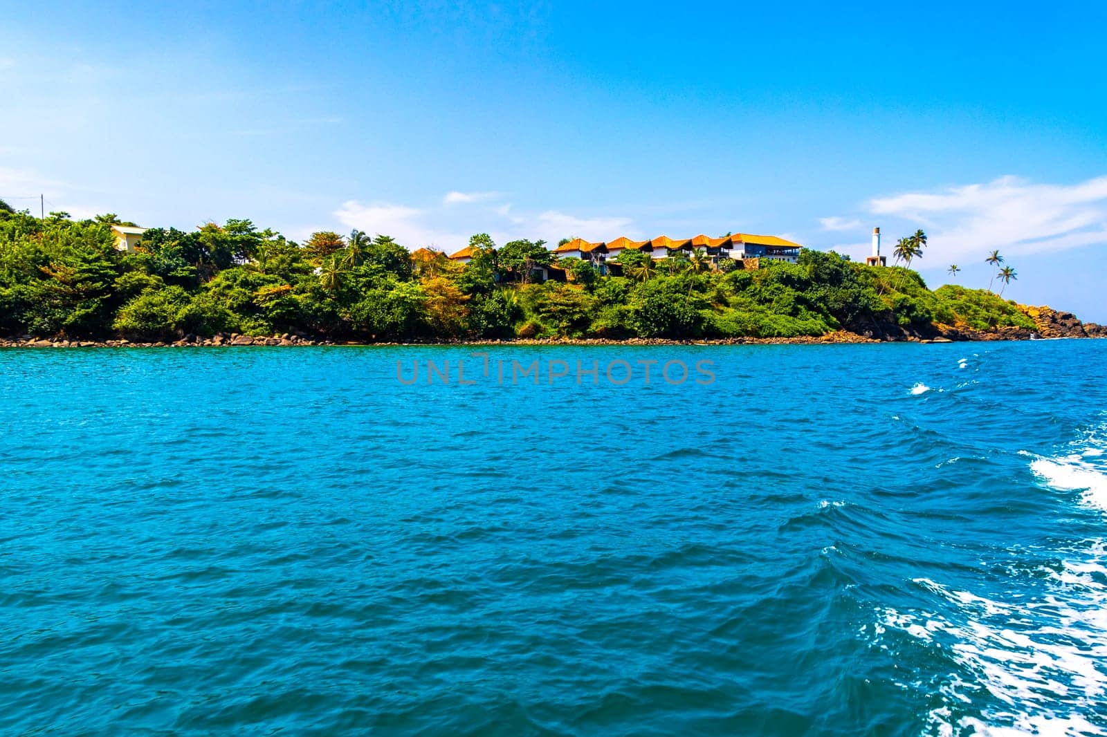 Seascape landscape tropical nature panorama view Mirissa Beach Sri Lanka. by Arkadij