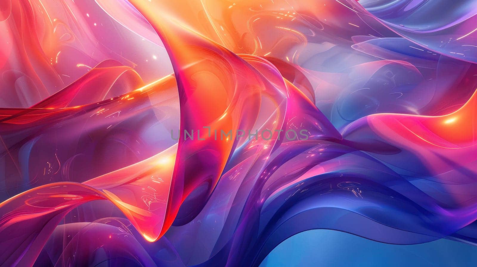 A colorful, abstract background with a blue stripe.