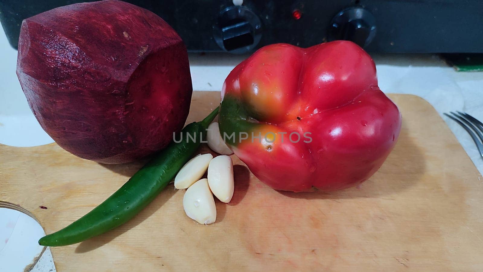 fresh vegetables, beets, red sweet bell pepper, onions, cooking food. High quality photo