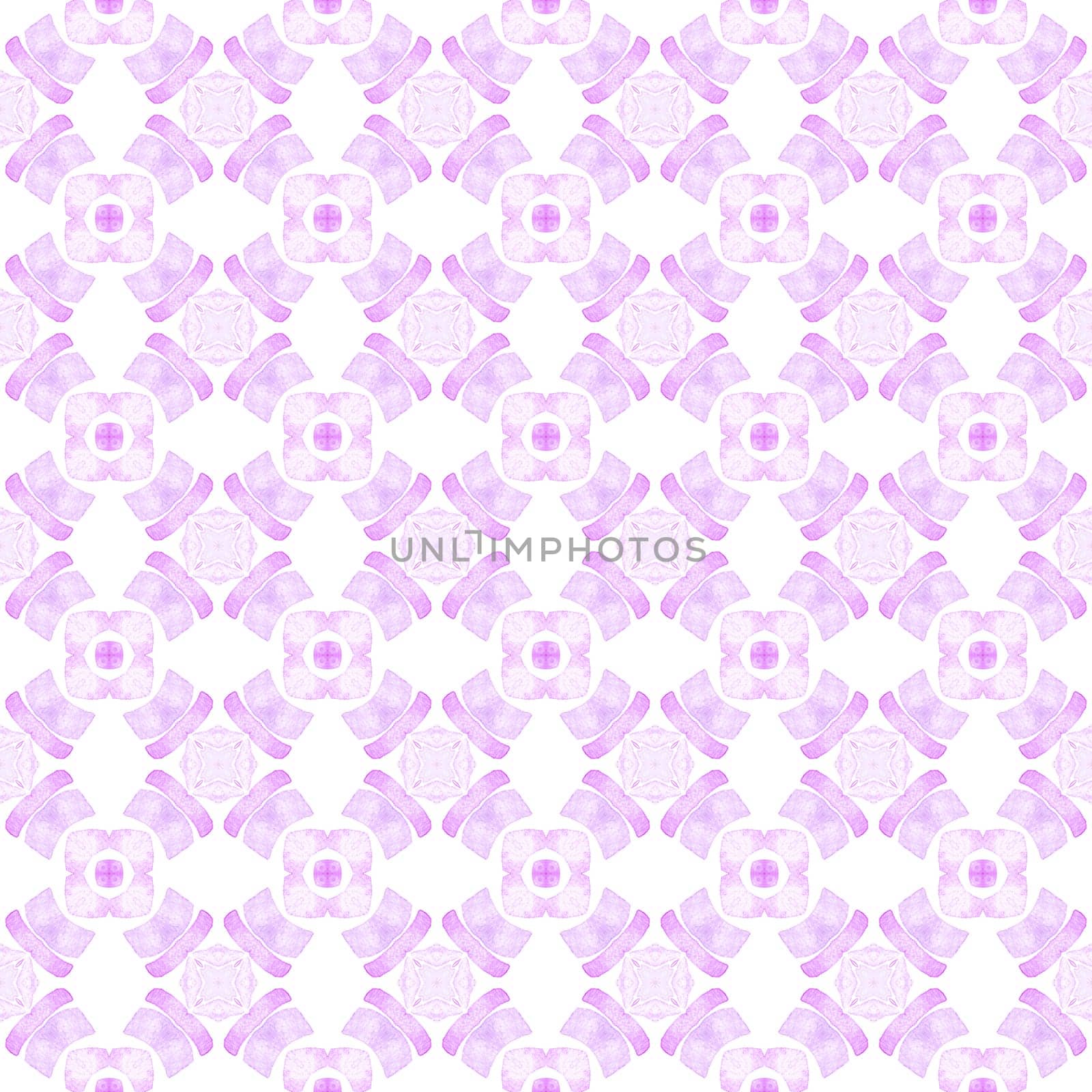 Organic tile. Purple Actual boho chic summer design. Trendy organic green border. Textile ready impressive print, swimwear fabric, wallpaper, wrapping.