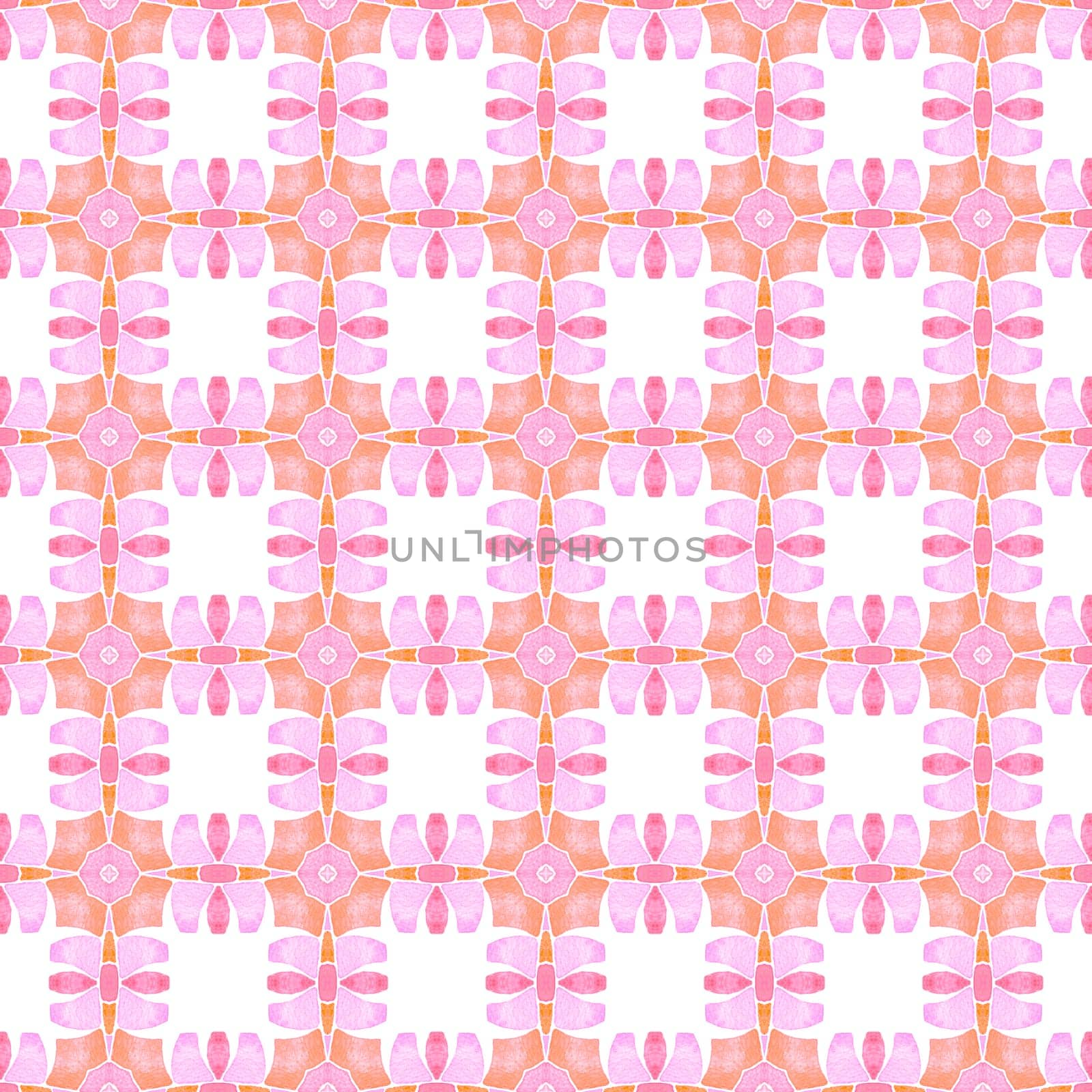Tropical seamless pattern. Orange Actual boho chic summer design. Hand drawn tropical seamless border. Textile ready surprising print, swimwear fabric, wallpaper, wrapping.
