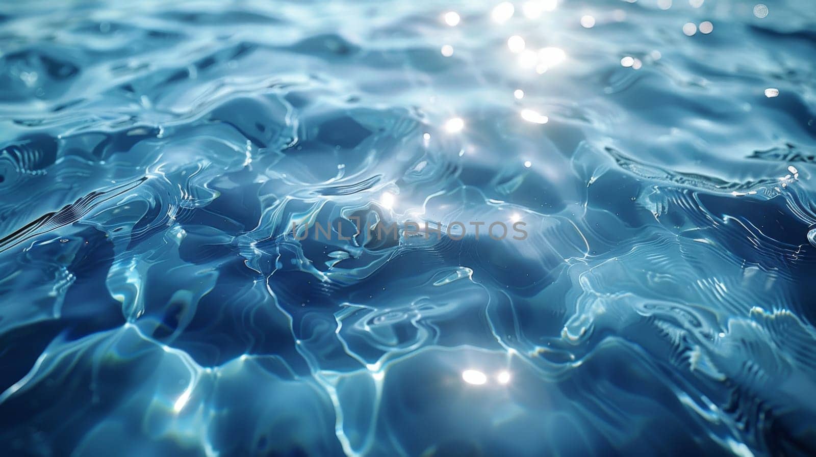 Textured background of transparent clear water.