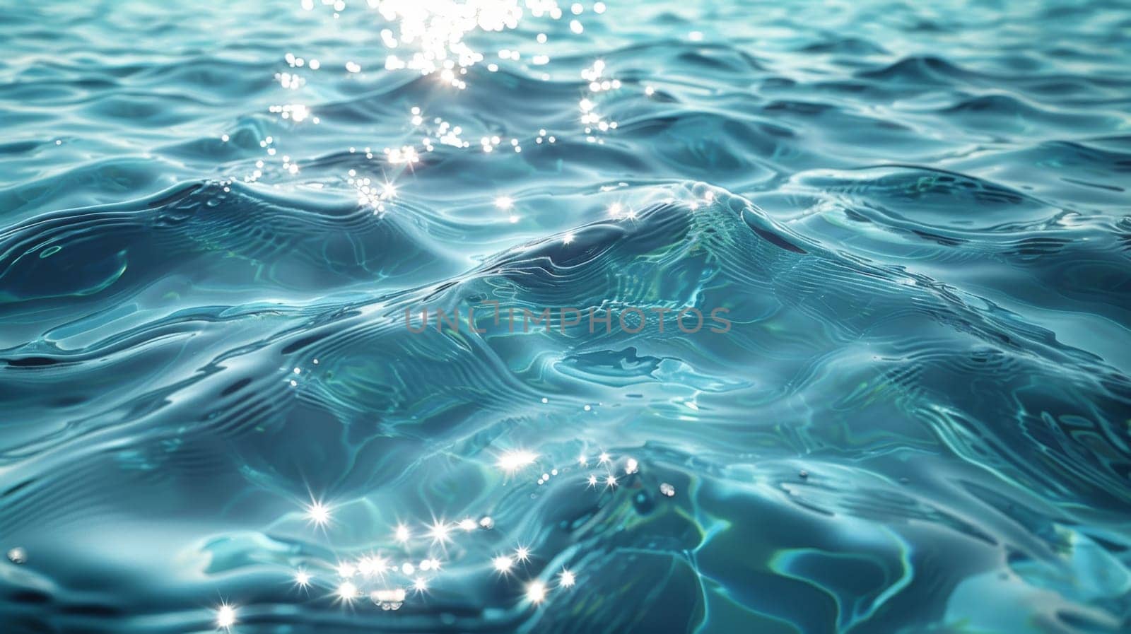 Textured background of transparent clear water.