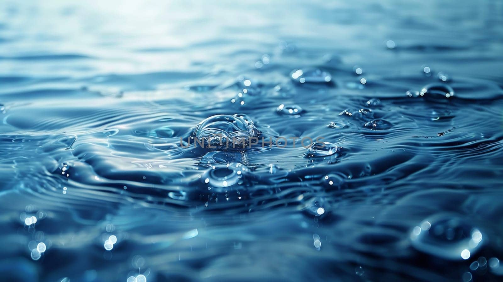 Textured background of transparent clear water by Lobachad