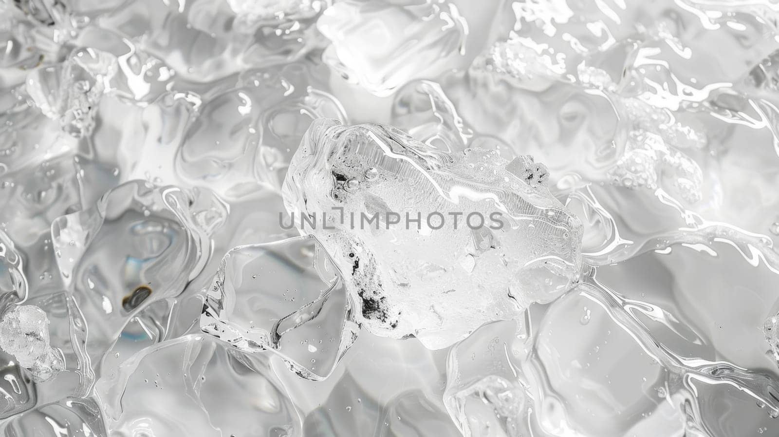 Crystal clear ice cubes. Ice cube background by Lobachad