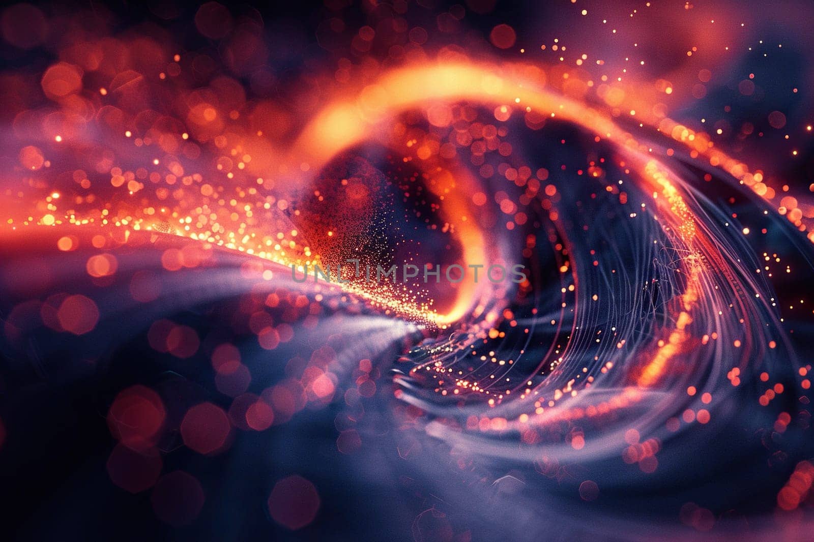 Futuristic glowing trajectories close-up. Space futuristic abstract background.