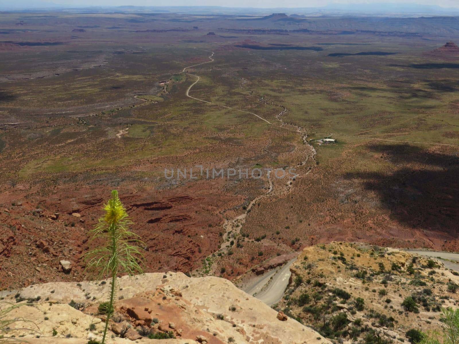 Aerial Desert View, Landscape from Moki Dugway Overlook in Utah, Highway 261. High quality photo