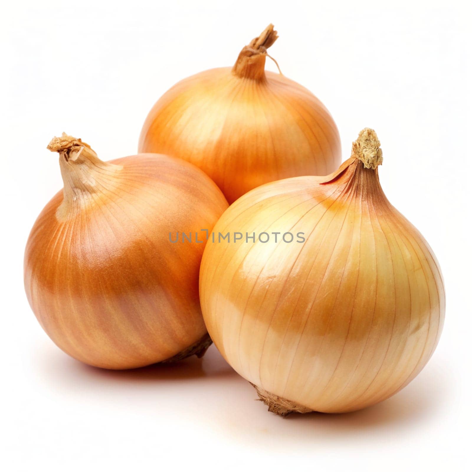 Onion isolated on white background. Ai generated image