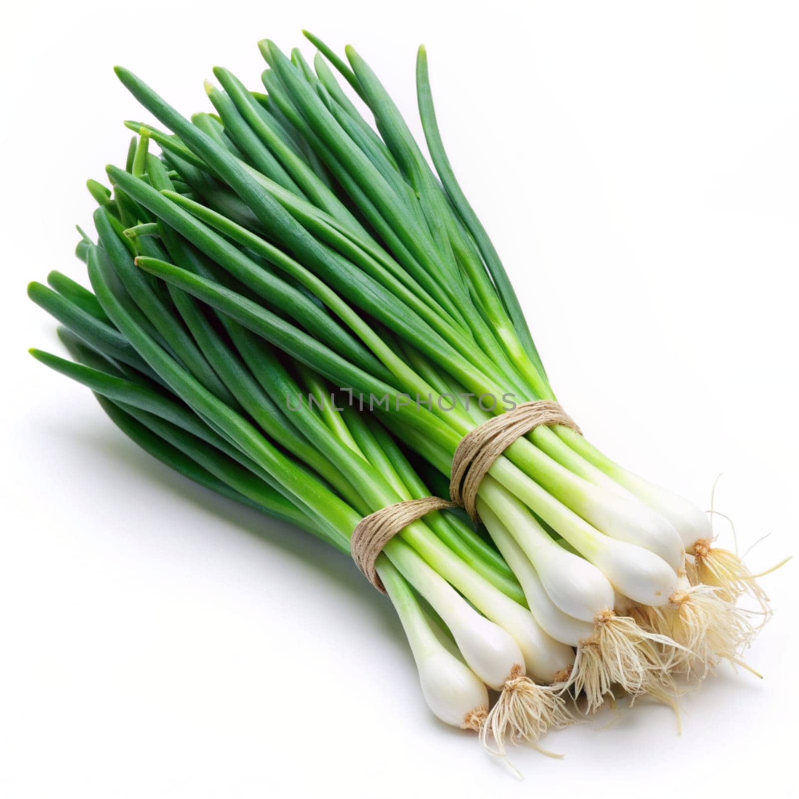 Fresh green onion or scallions or spring onion, organic vegetable. Ai generated by alenamoore