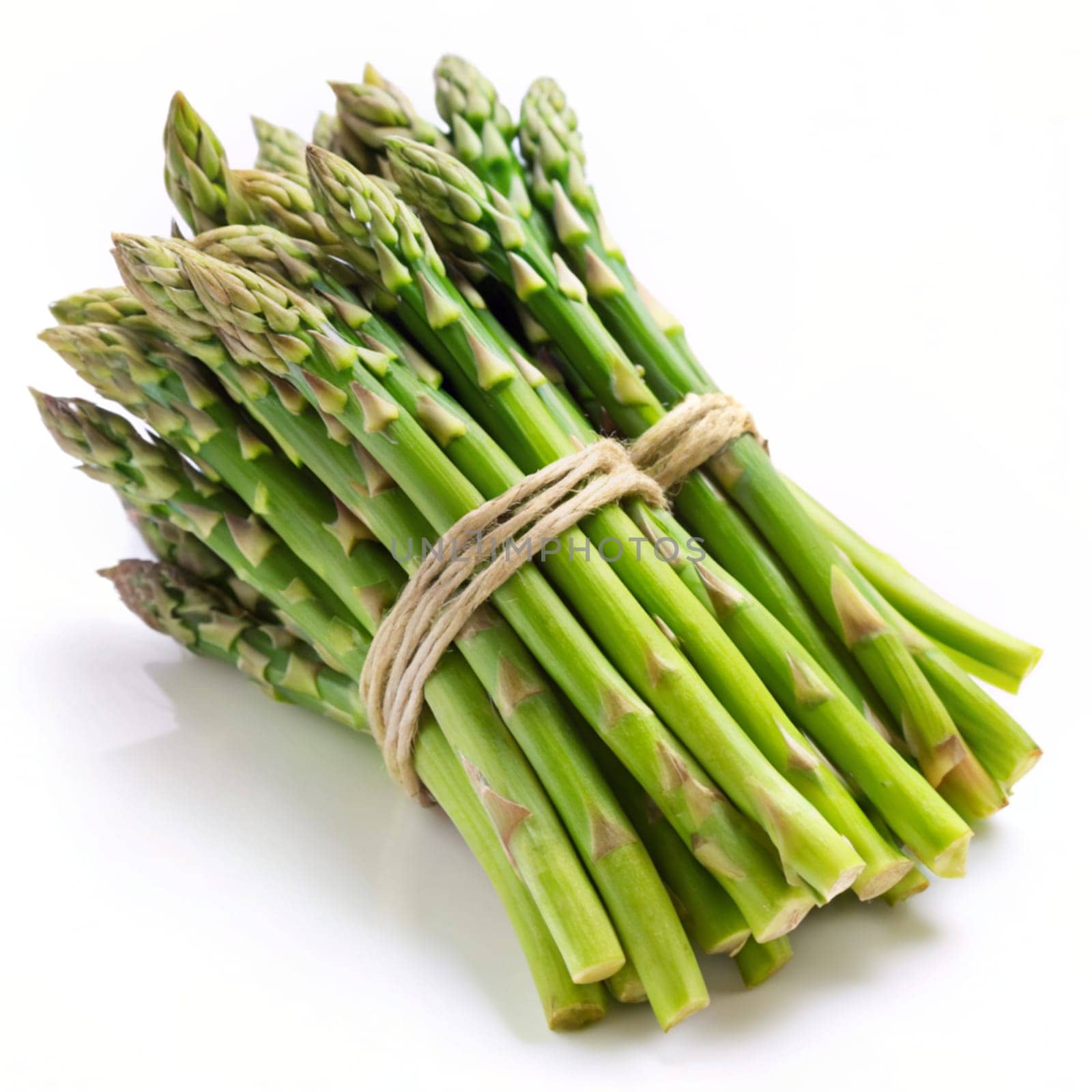 Asparagus isolated on white background. Ai generated by alenamoore