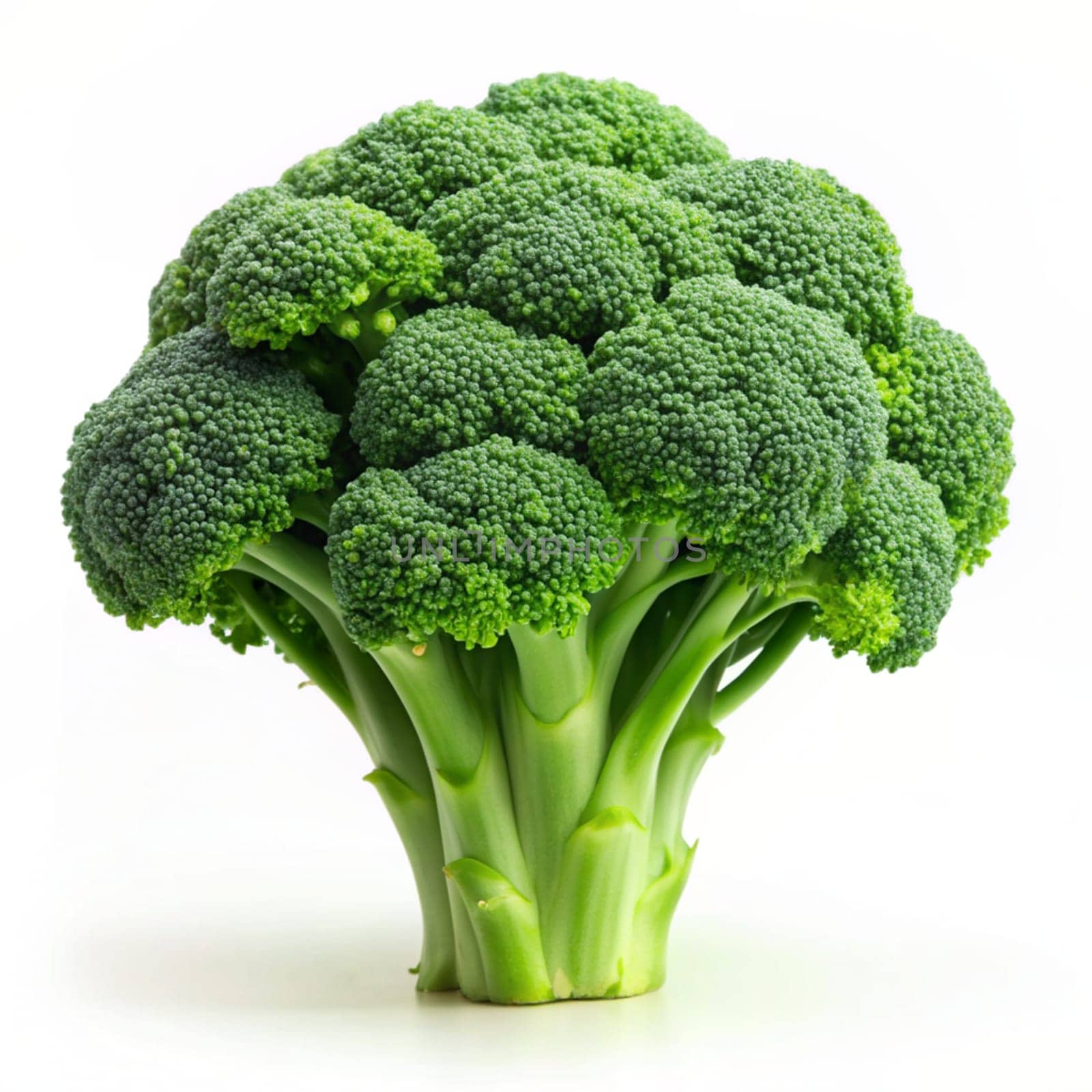 Fresh broccoli isolated on white background. Ai generated by alenamoore