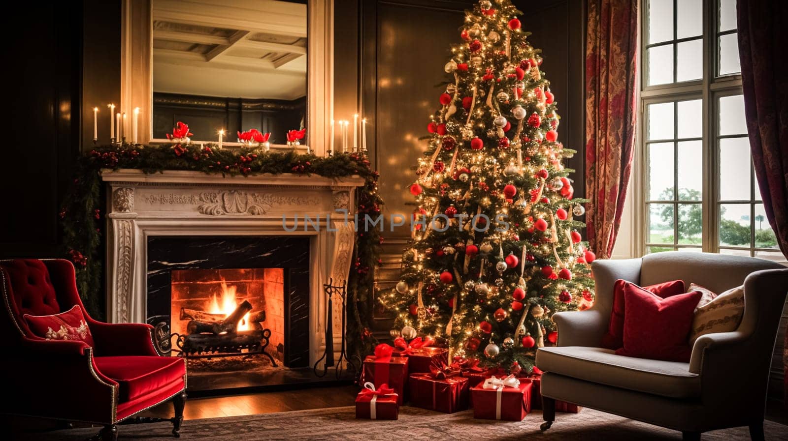 Christmas at the manor, English countryside decoration and interior decor by Anneleven