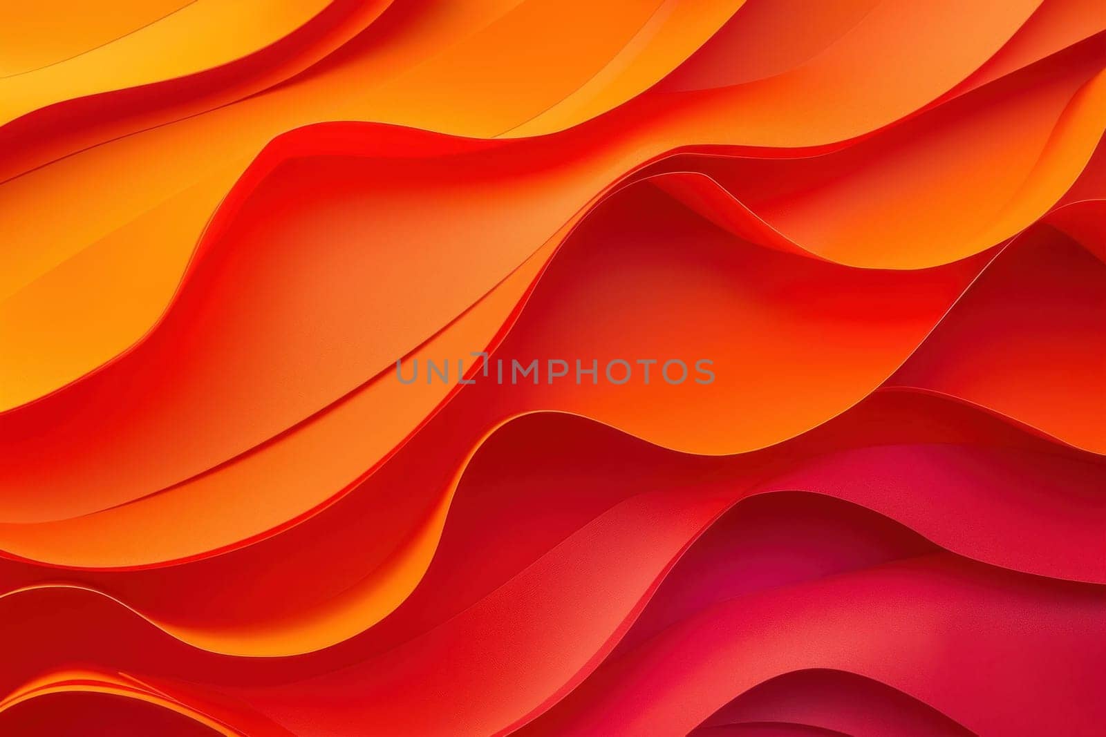 Abstract waves of red, orange, and yellow vibrant wavy shapes in travel inspired background
