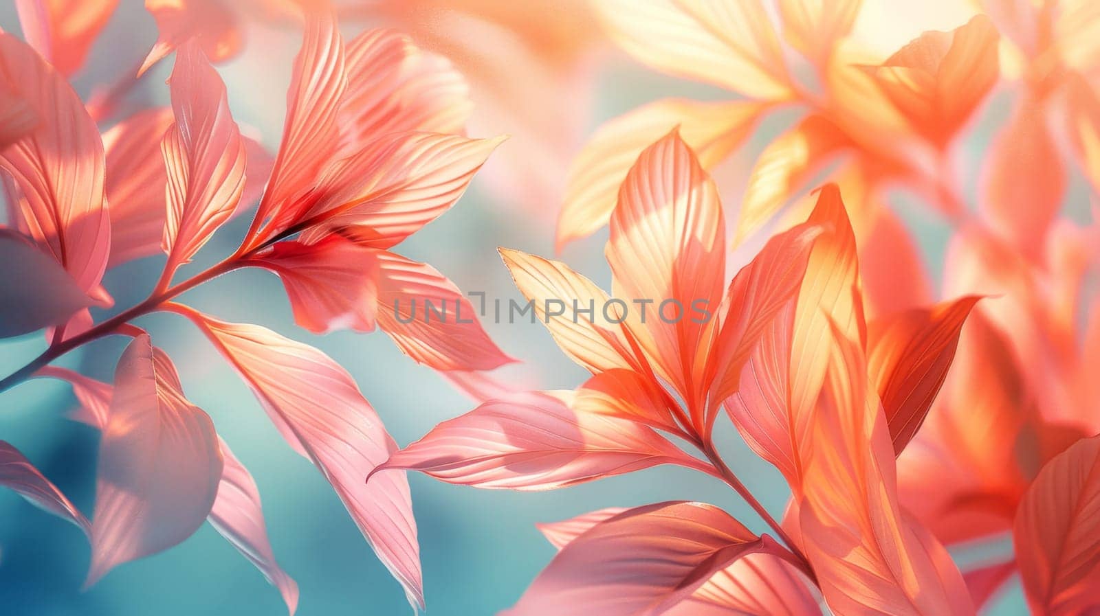 Abstract background with palm leaves.