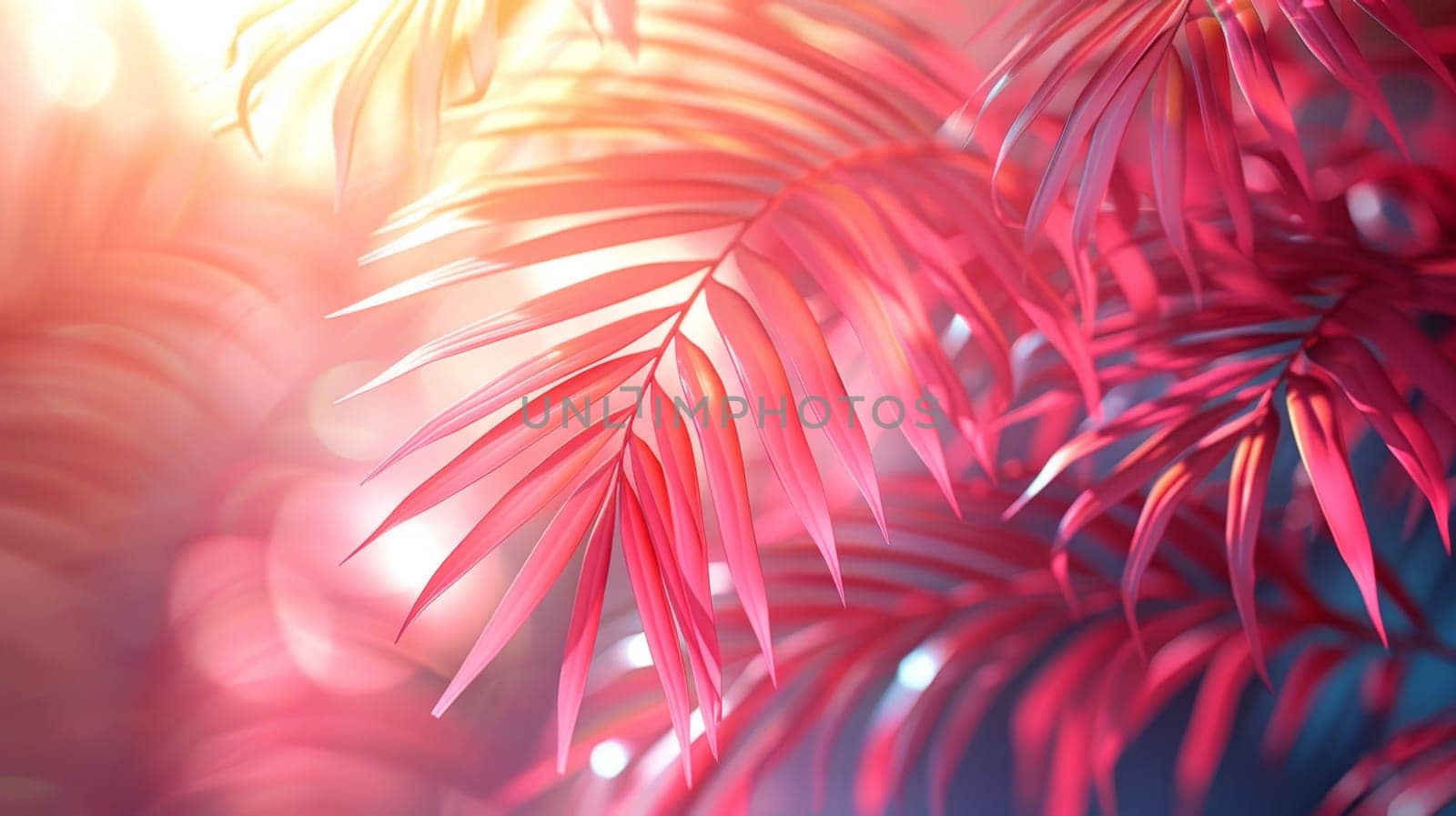 Abstract background with palm leaves.