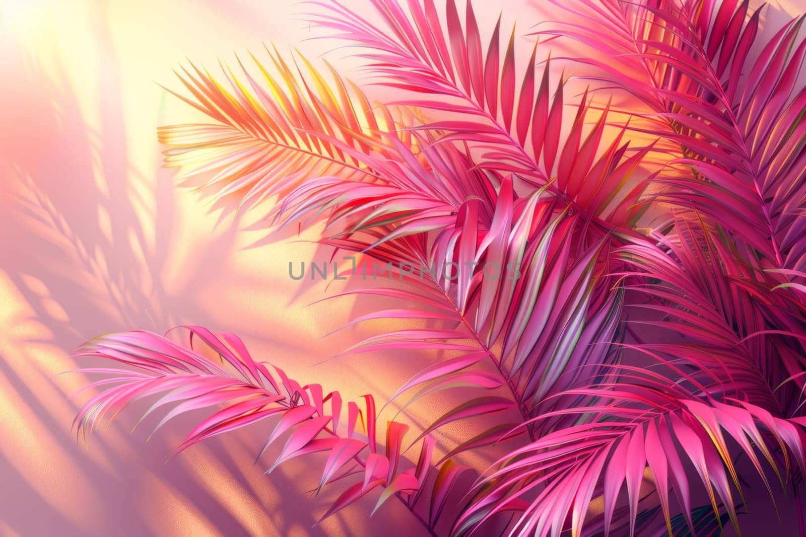 Abstract background with palm leaves.