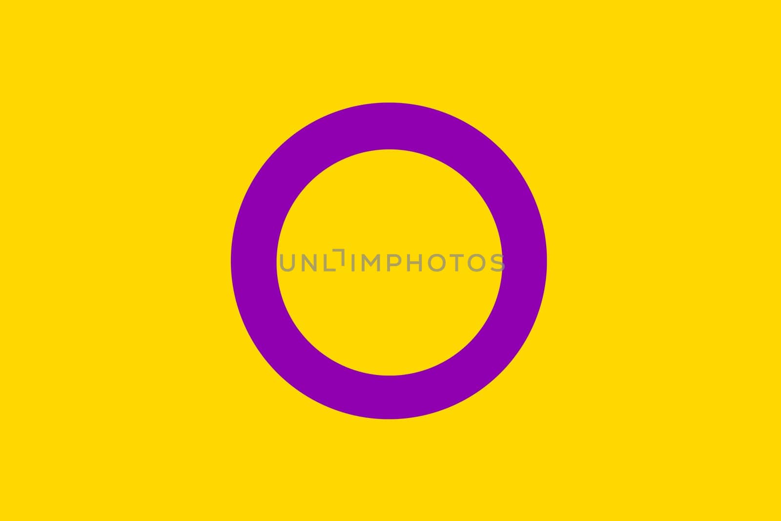 An Intersex Pride Flag unbroken circle