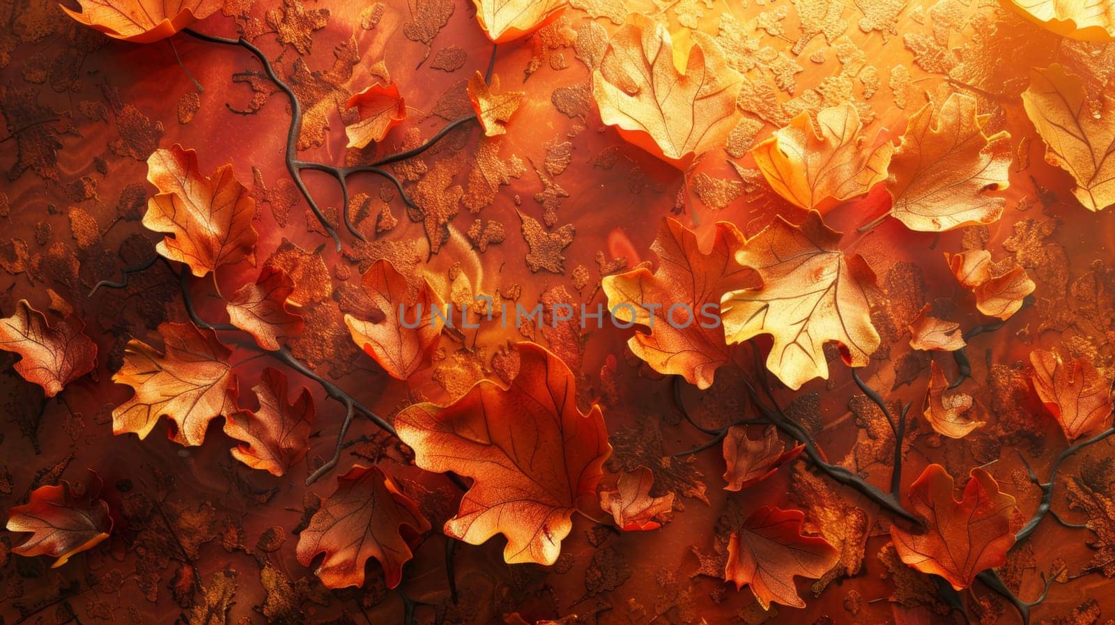 Autumn leaves background, environment background and desktop wallpaper.