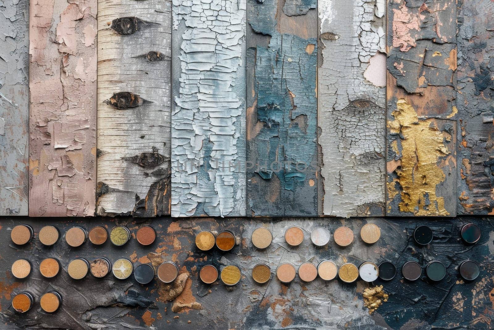 multicolored abstract background with a grunge-style bark texture. Bark background by Lobachad