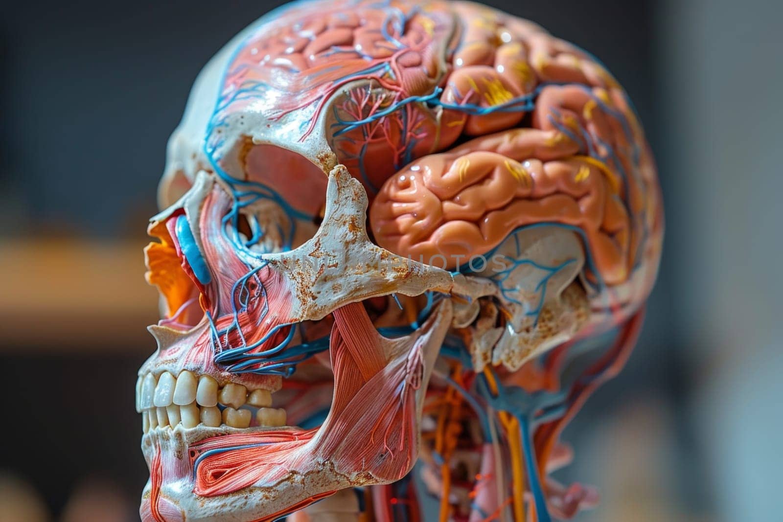 The skeletal structure of the human body. Biohacking by Lobachad