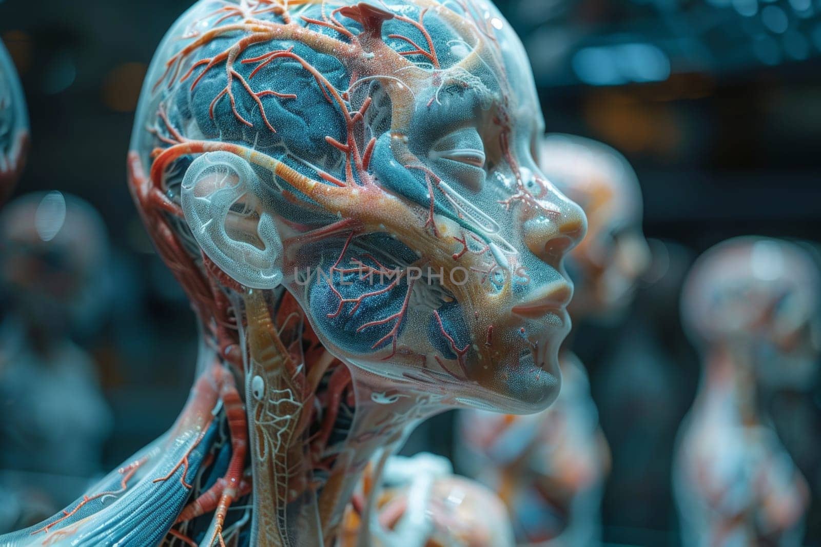 The skeletal structure of the human body. Biohacking.