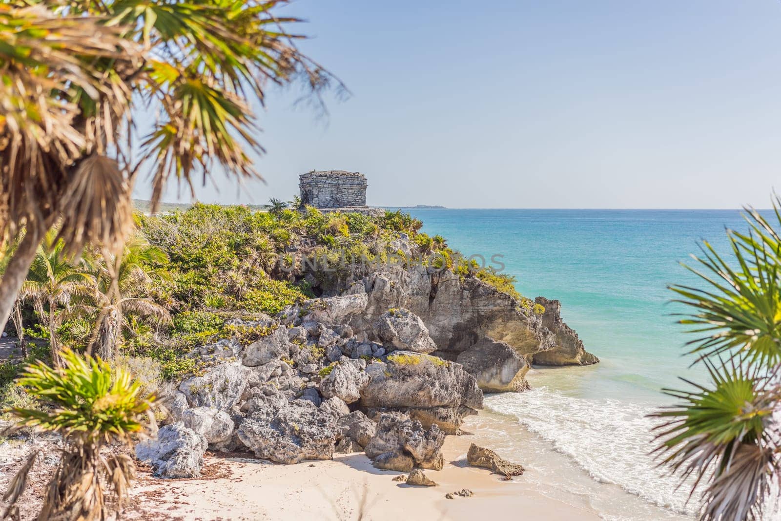 Beautiful archaeological site of the Mayan culture in Tulum, Mexico.