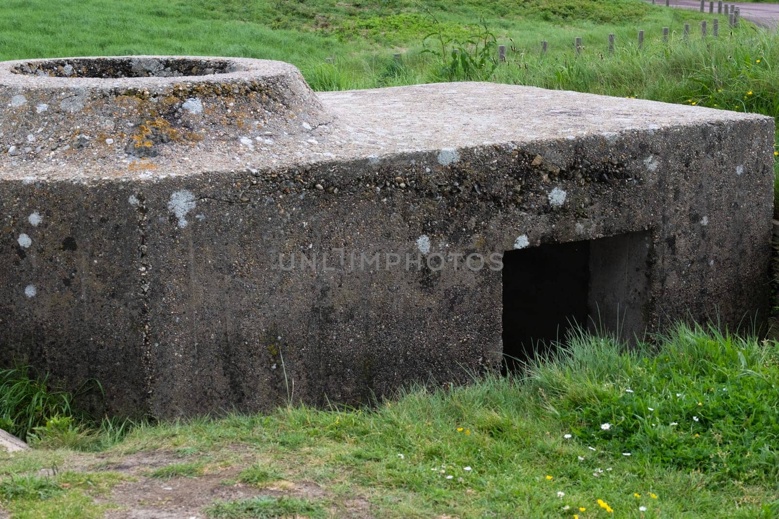 Normandy France D-Day stronghold bunker at Utah beach area. WWII Utah Beach. Veterans Day rememberance. High quality photograph