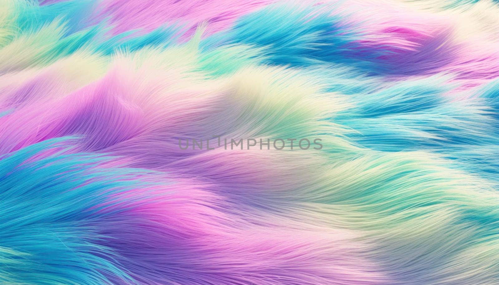 Colorful furry fabric close up, in the style of Plush material.