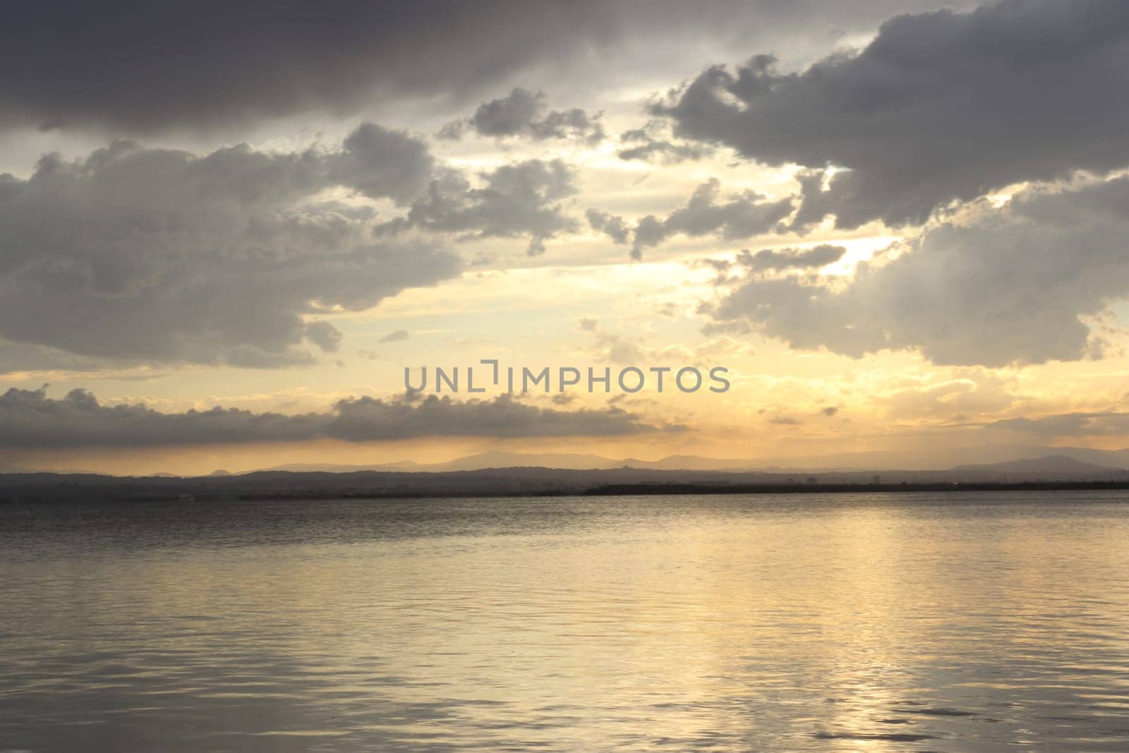 Beautiful sunset at Albufera Lake, Valencia Spain. Europe