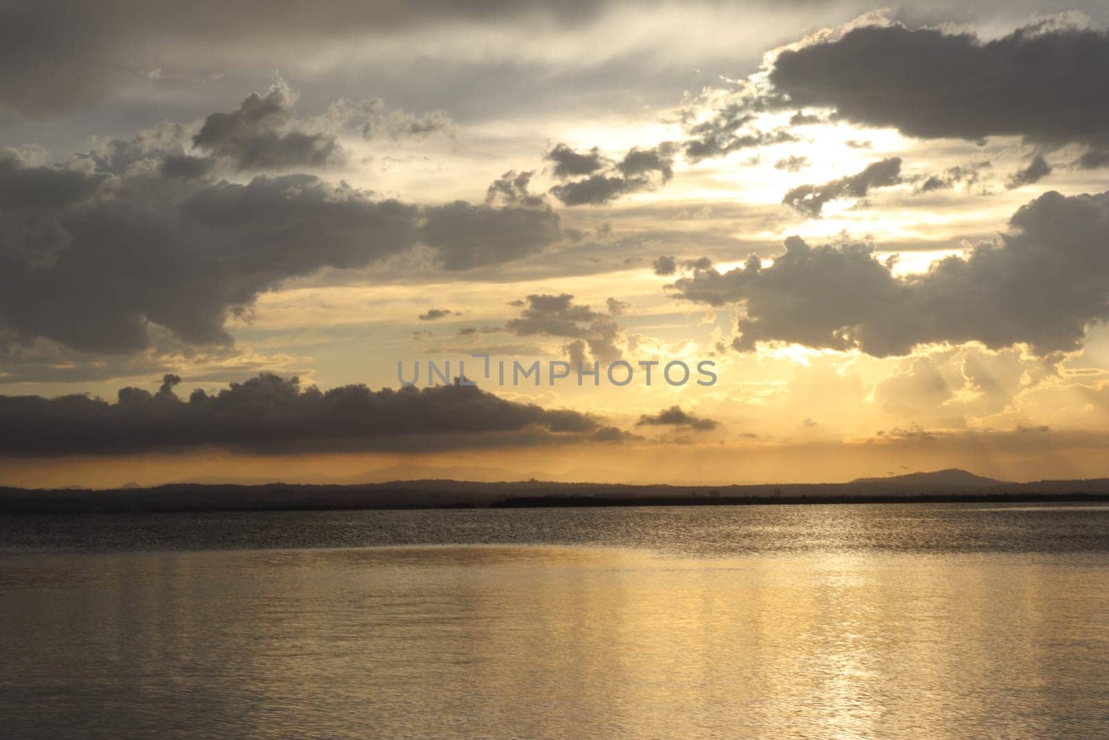 Beautiful sunset at Albufera Lake, Valencia Spain. Europe