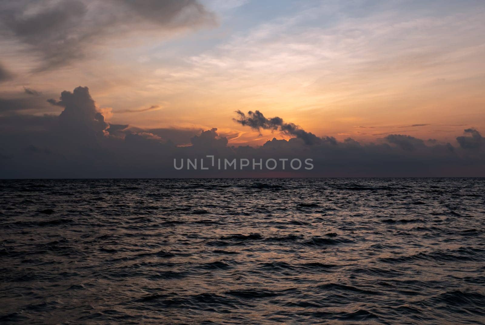 Amazing colors of tropical sunset. Boracay island, Philippines. by Busker