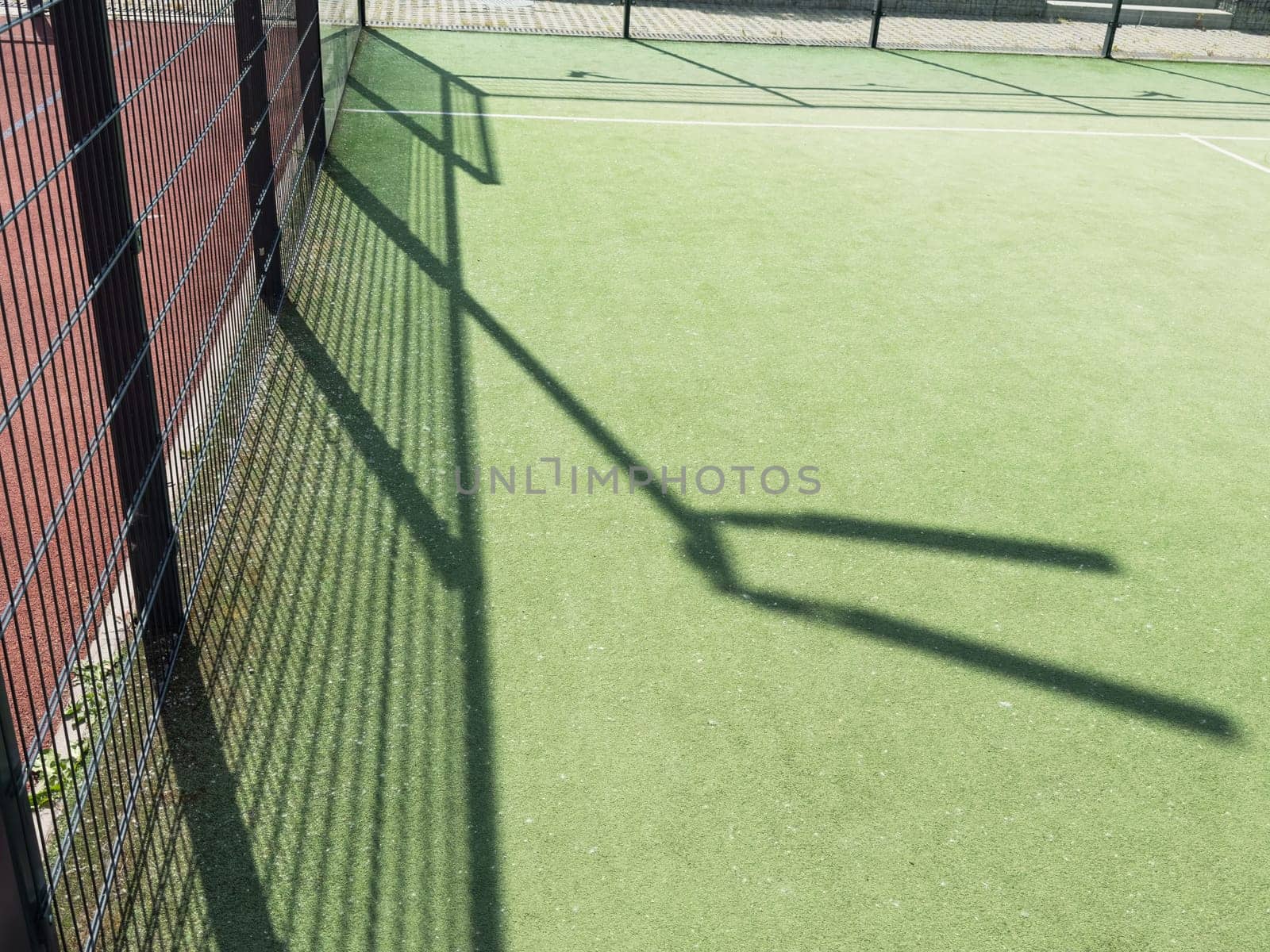 Sports field tennis and paddle court outdoors. High quality photo