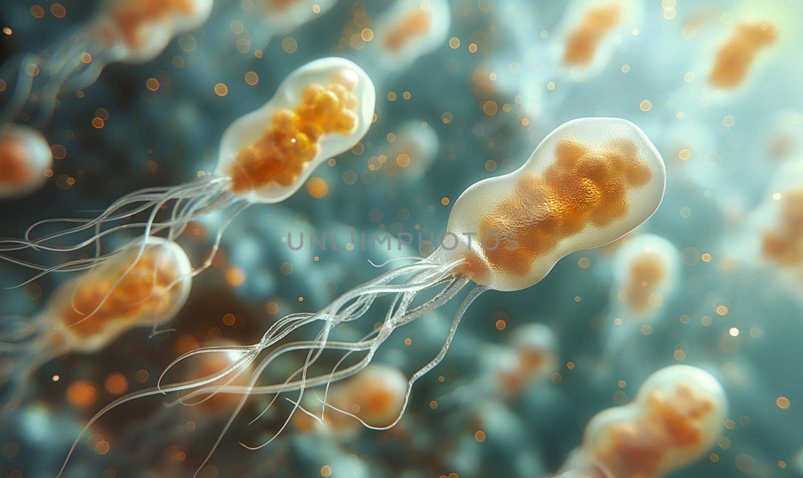 Computer visualization of the concept of human fertility. Selective focus