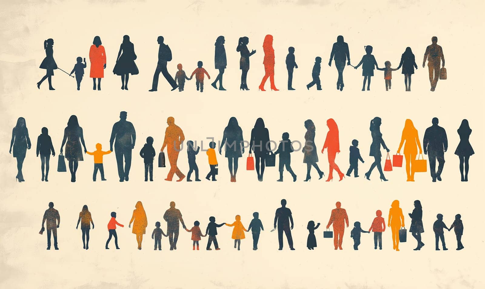 Pictogram of diverse people on a light background. by Fischeron