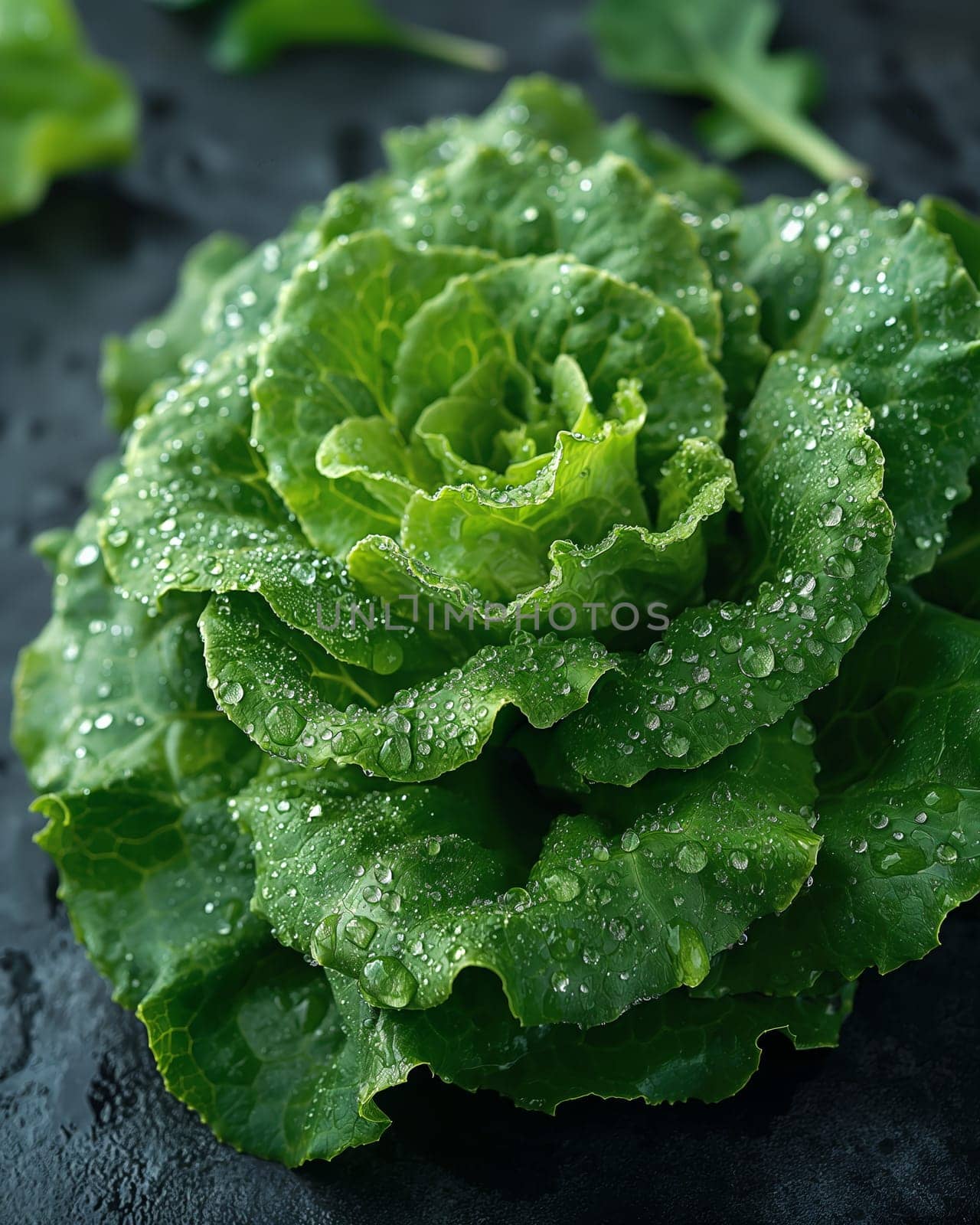 Close-up of green head lettuce. Selective focus.