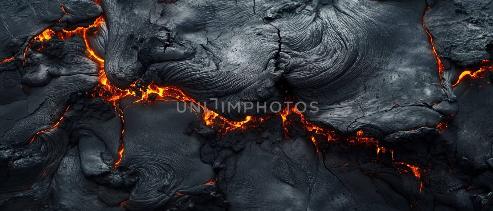 Abstract background of extinct lava with red gaps. by Fischeron