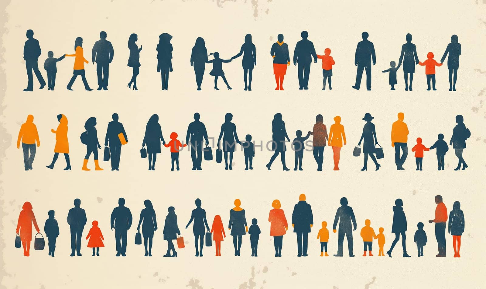 Pictogram of diverse people on a light background. by Fischeron