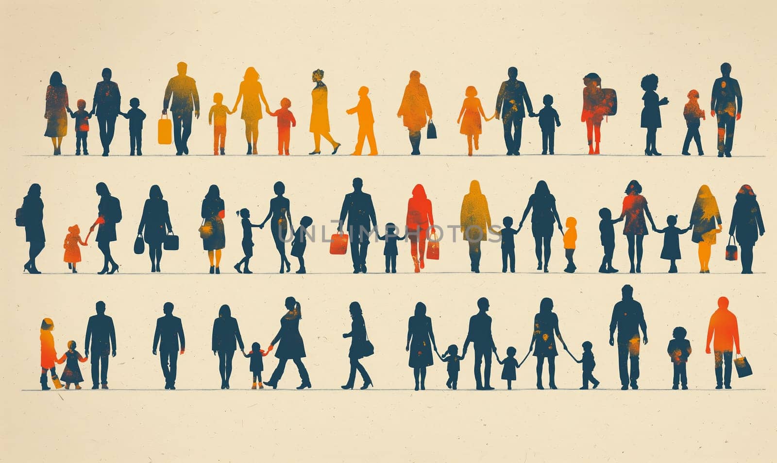 Pictogram of diverse people on a light background. by Fischeron