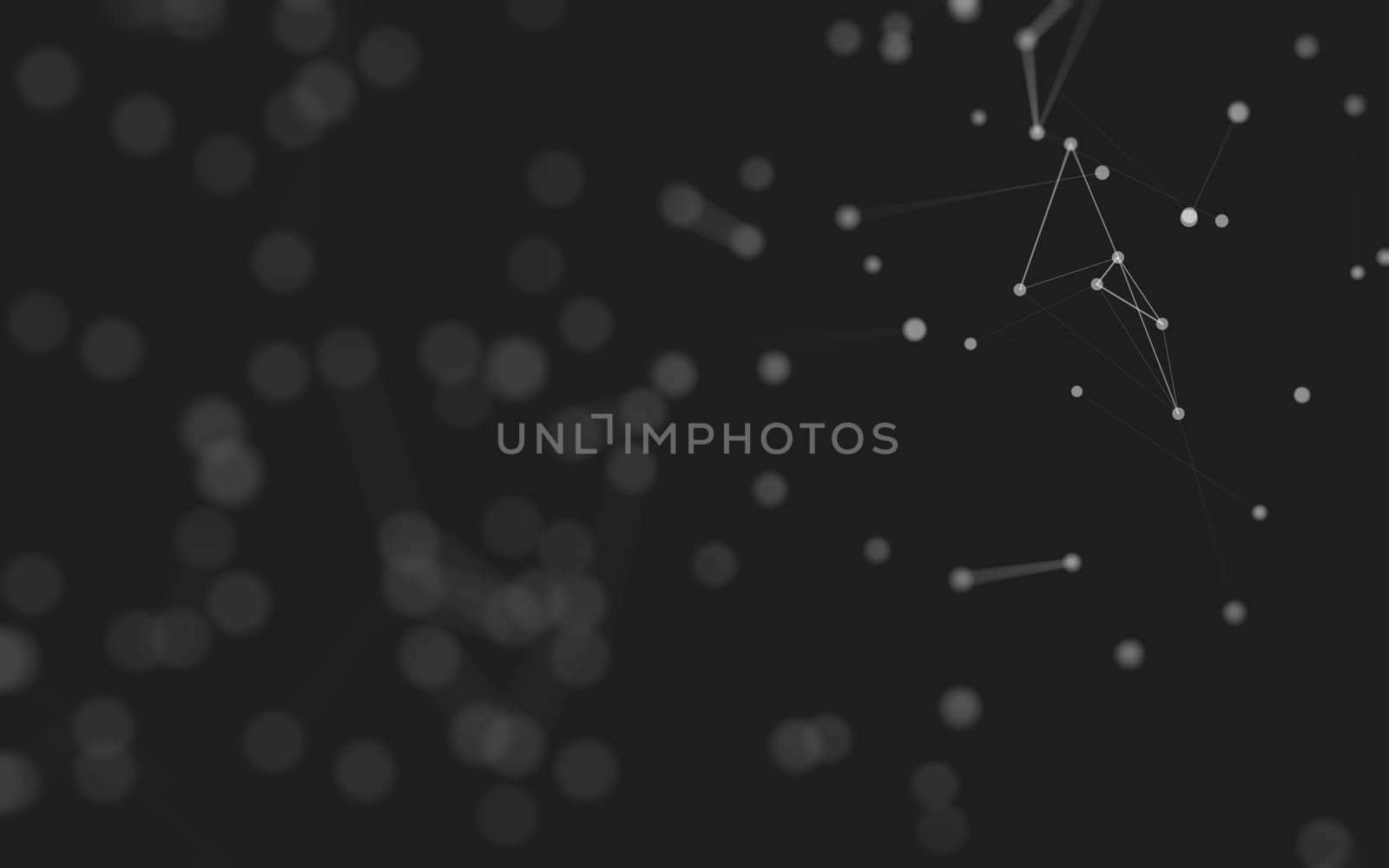 3d Abstract background. Molecules technology with polygonal shapes, connecting dots and lines. Connection structure. Big data visualization. 3d background. 