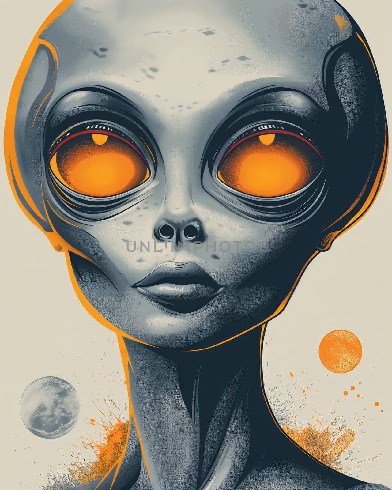 Alien With Big Eyes. by Fischeron