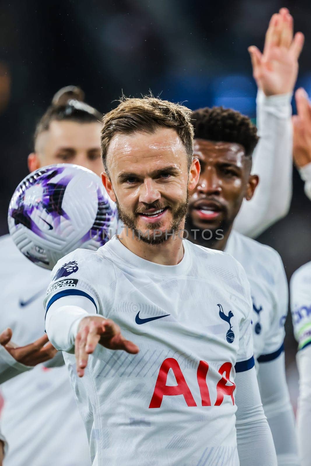 MELBOURNE, AUSTRALIA - MAY 22: James Maddison of Tottenham Hotspur after scoring against Newcastle United during the Global Football Week at The Melbourne Cricket Ground on May 22, 2024 in Melbourne, Australia