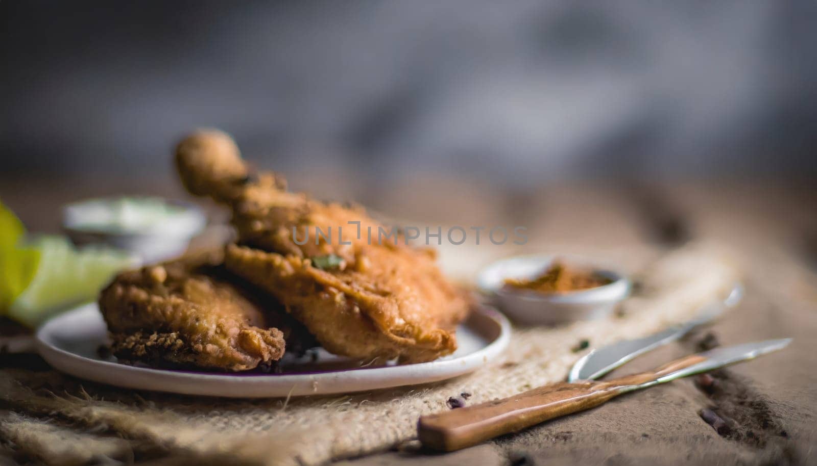 Copy Space image of Breaded chicken