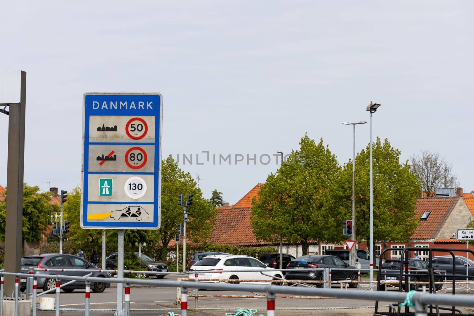 Sign on the border of Denmark and Sweden stating that this is a state border. Denmark - May 15, 2024
