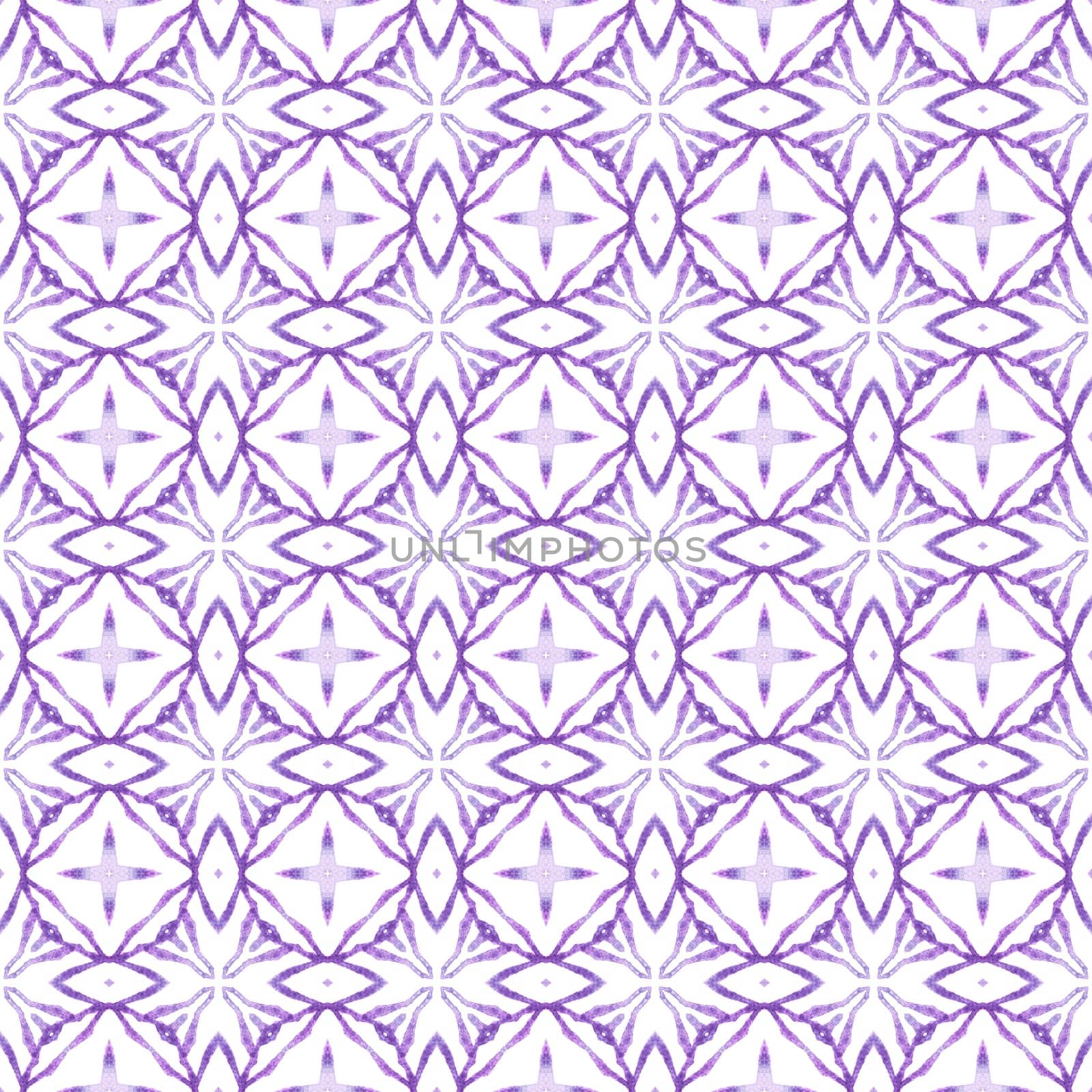 Trendy organic green border. Purple energetic boho chic summer design. Textile ready amusing print, swimwear fabric, wallpaper, wrapping. Organic tile.