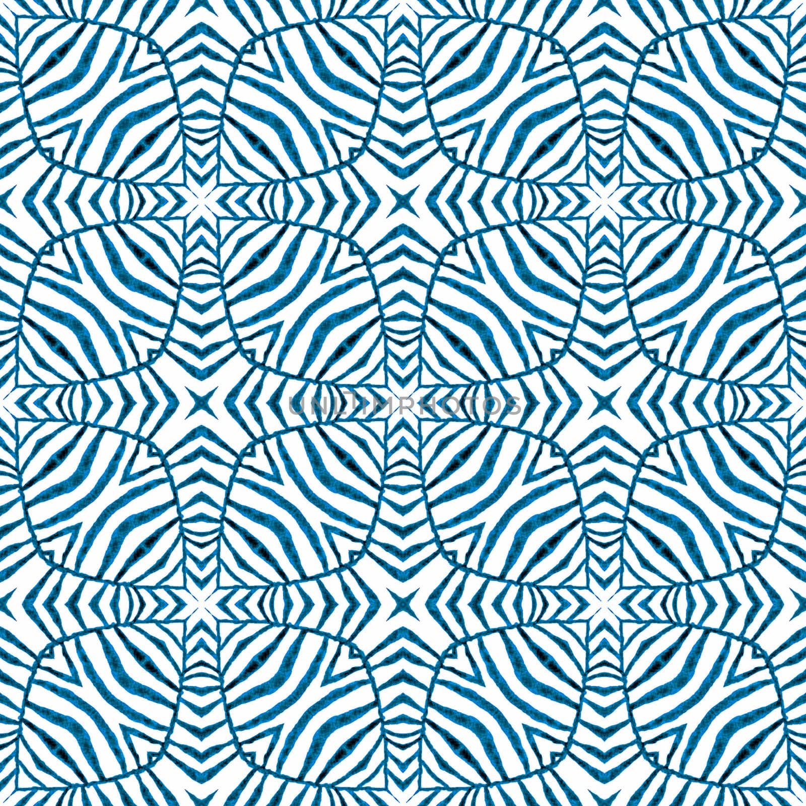 Organic tile. Blue extraordinary boho chic summer design. Textile ready beautiful print, swimwear fabric, wallpaper, wrapping. Trendy organic green border.
